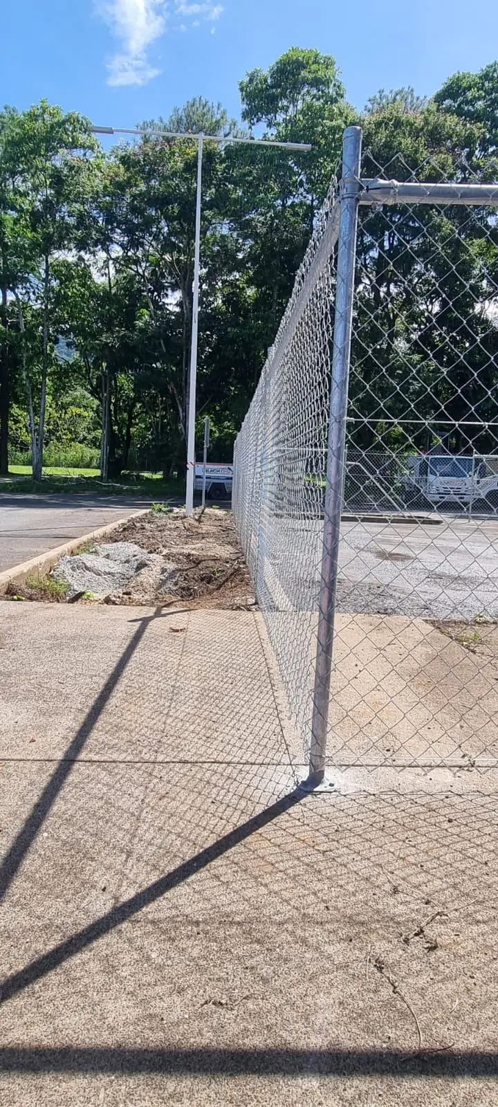 Chain-link fence run