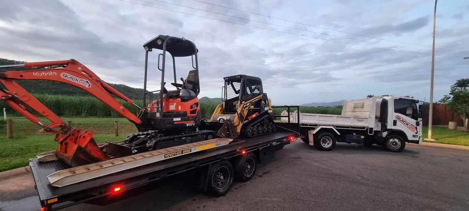 QuickDig excavator, track loader and tipper ready to roll